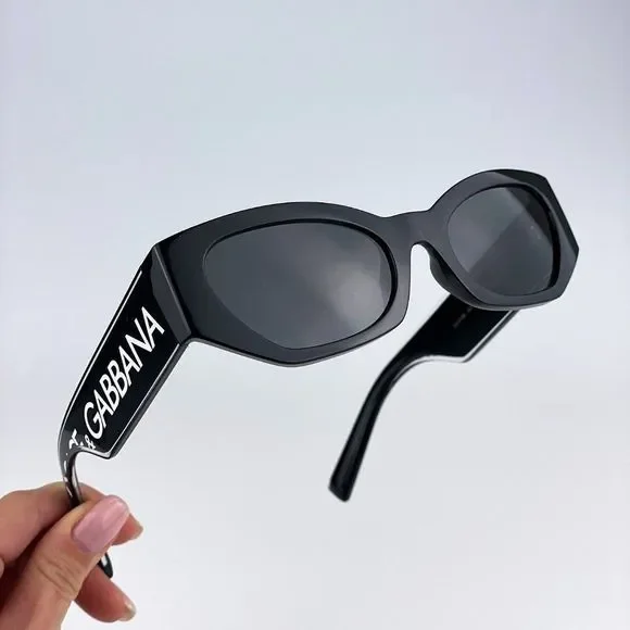 D&G DG6186 501/87 Sunglasses Black Dark Grey Cat Eye Women D&G Women Sunglasses Black Dark Grey Cat Eye DG6186 501/87  main image 4